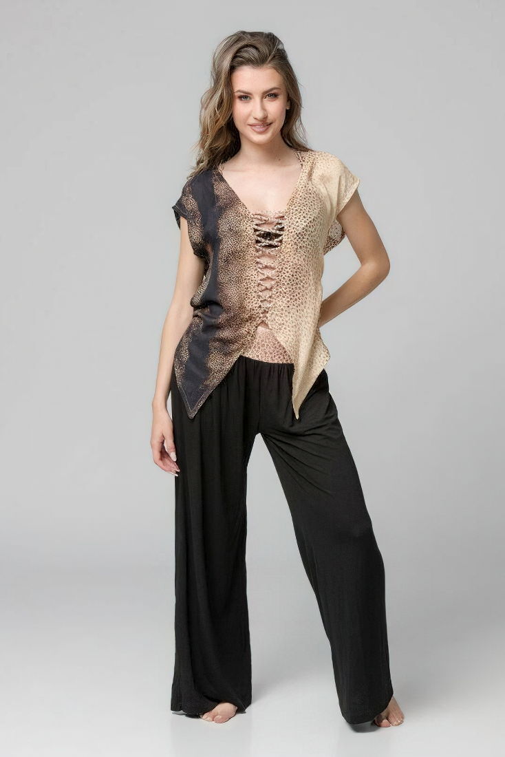 SAVANNAH ΓΥΝΑΙΚΕΙΑ ΠΑΝΤΕΛΟΝΑ ΜΕ ΑΝΟΙΧΤΟ ΜΠΑΤΖΑΚΙ