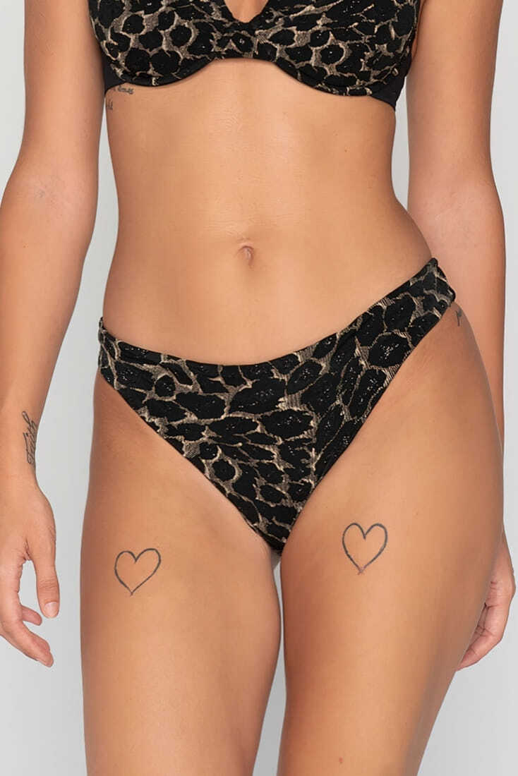 HUNTER ΓΥΝΑΙΚΕΙΟ ΜΑΓΙΟ SLIP BIKINI 5 CM ΣΤΟ ΠΛΑΙ GLITTER ANIMAL