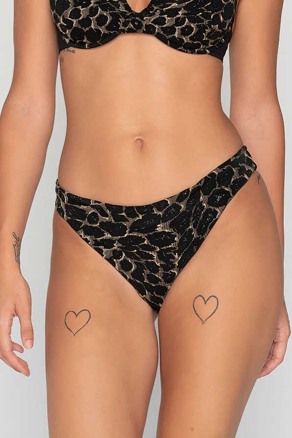HUNTER ΓΥΝΑΙΚΕΙΟ ΜΑΓΙΟ SLIP BIKINI 5 CM ΣΤΟ ΠΛΑΙ GLITTER ANIMAL