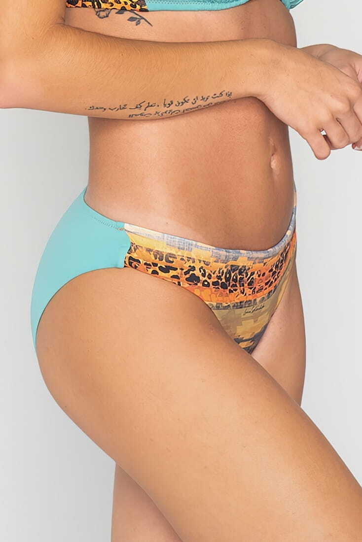 AFRICA ΓΥΝΑΙΚΕΙΟ ΜΑΓΙΟ SLIP BIKINI 5 CM ΣΤΟ ΠΛΑΙ ANIMAL ΤΥΠΩΜΑ