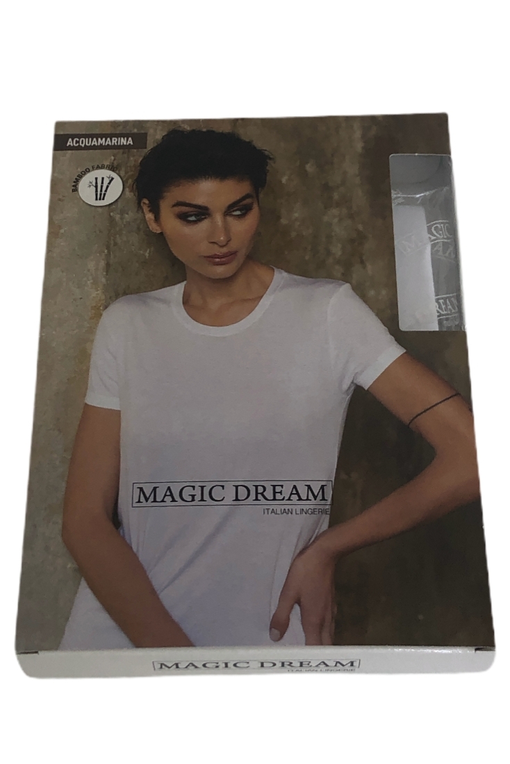 ΓΥΝΑΙΚΕΙΟ BAMBOO T-SHIRT ΜΕ ΚΛΕΙΣΤΟ ΛΑΙΜΟ ΚΑΙ ΚΟΝΤΟ ΜΑΝΙΚΙ