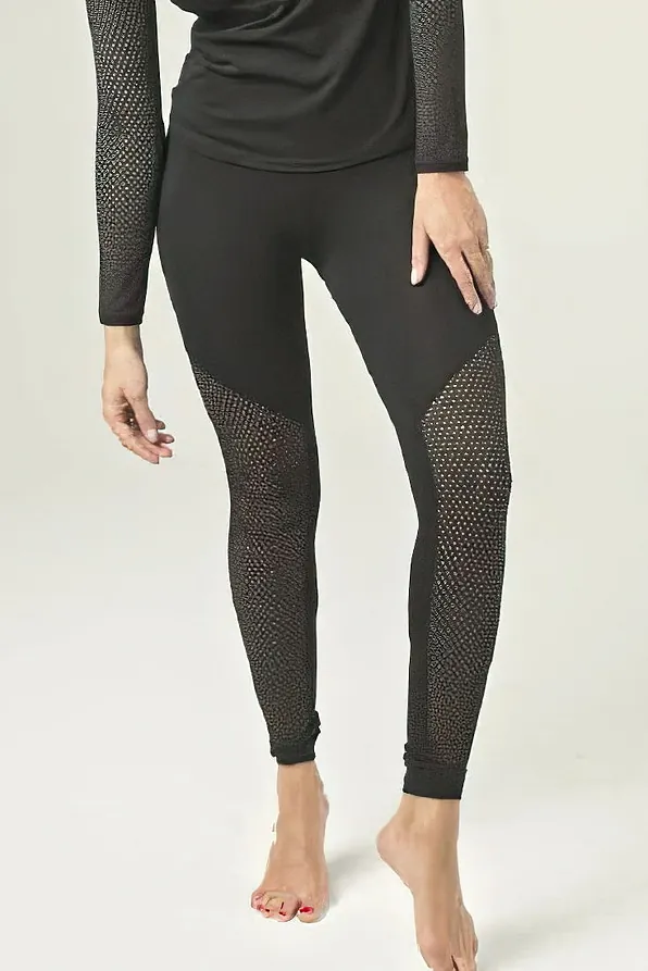 WOMAN LEGGINGS FASHION NET IN FRONT