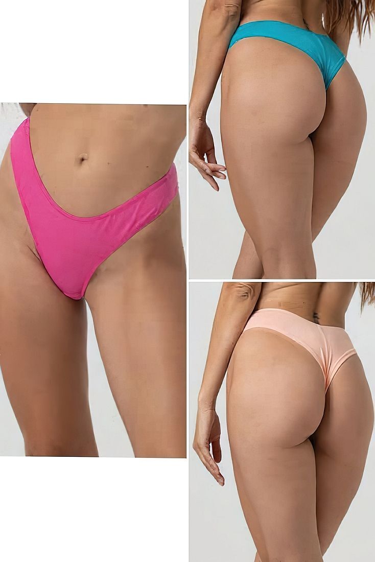 ΓΥΝΑΙΚΕΙΟ ΒΑΜΒΑΚΕΡΟ ΣΕΤ ΜΟΝΟΧΡΩΜΟ ΦΑΝΕΛΑΚΙ ΤΙΡΑΝΤΑ ΚΑΙ ΣΛΙΠ BRAZIL ΠΑΡΤΟ V-PULL UP