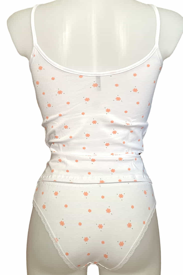 ΓΥΝΑΙΚΕΙΟ ΒΑΜΒΑΚΕΡΟ ΣΕΤ ΦΑΝΕΛΑΚΙ ΤΙΡΑΝΤΑΚΙ ΜΕ ΣΛΙΠ BIKINI FLORAL