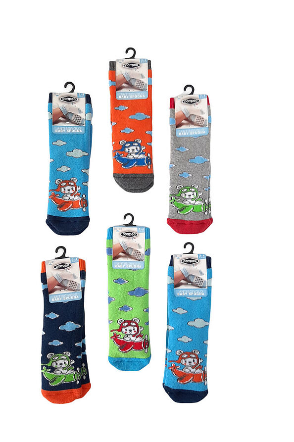 POMPEA NBS-BEAR - BABY SOCKS WITH ANTI SLIP