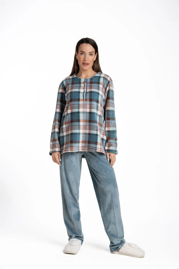 ΓΥΝΑΙΚΕΙΑ FLEECE ΒΕΛΟΥΔΟ ΠΙΤΖΑΜΑ ΠΑΤΙΛΕΤΑ ΚΑΡΟ & ΑΝΟΙΧΤΟ ΜΠΑΤΖΑΚΙ