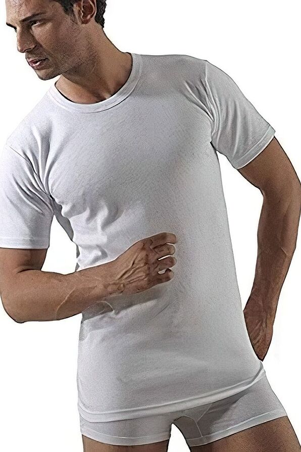 ΑΘΛΗΤΙΚΗ ΑΝΔΡΙΚΗ ΦΑΝΕΛΑ ΜΕ ΚΟΝΤΟ ΜΑΝΙΚΙ (T-SHIRT) ΧΡΩΜΑΤΙΣΤΗ