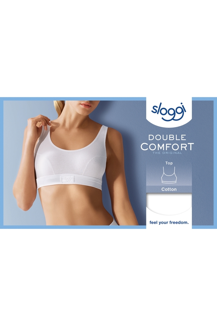 ΓΥΝΑΙΚΕΙΟ ΒΑΜΒΑΚΕΡΟ ΤΟΠ ΜΕ ΦΑΡΔΙΑ ΡΑΝΤΑ-SLOGGI DOUBLE COMFORT TOP