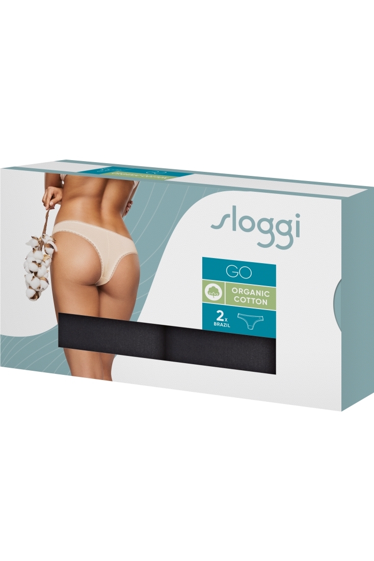 2-PACK ΓΥΝΑΙΚΕΙΟ ΟΡΓΑΝΙΚΑ ΒΑΜΒΑΚΕΡΟ ΣΛΙΠ BRAZIL ΜΕ ΤΕΛΕΙΩΜΑΤΑ ΔΑΝΤΕΛΑΣ-SLOGGI GO BRAZIL