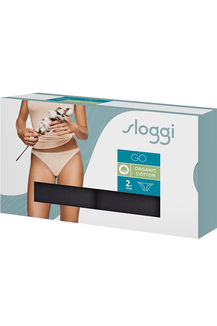 2-PACK ΓΥΝΑΙΚΕΙΟ ΟΡΓΑΝΙΚΑ ΒΑΜΒΑΚΕΡΟ ΣΛΙΠ BIKINI ΜΕ ΤΕΛΕΙΩΜΑΤΑ ΔΑΝΤΕΛΑΣ-SLOGGI GO MINI