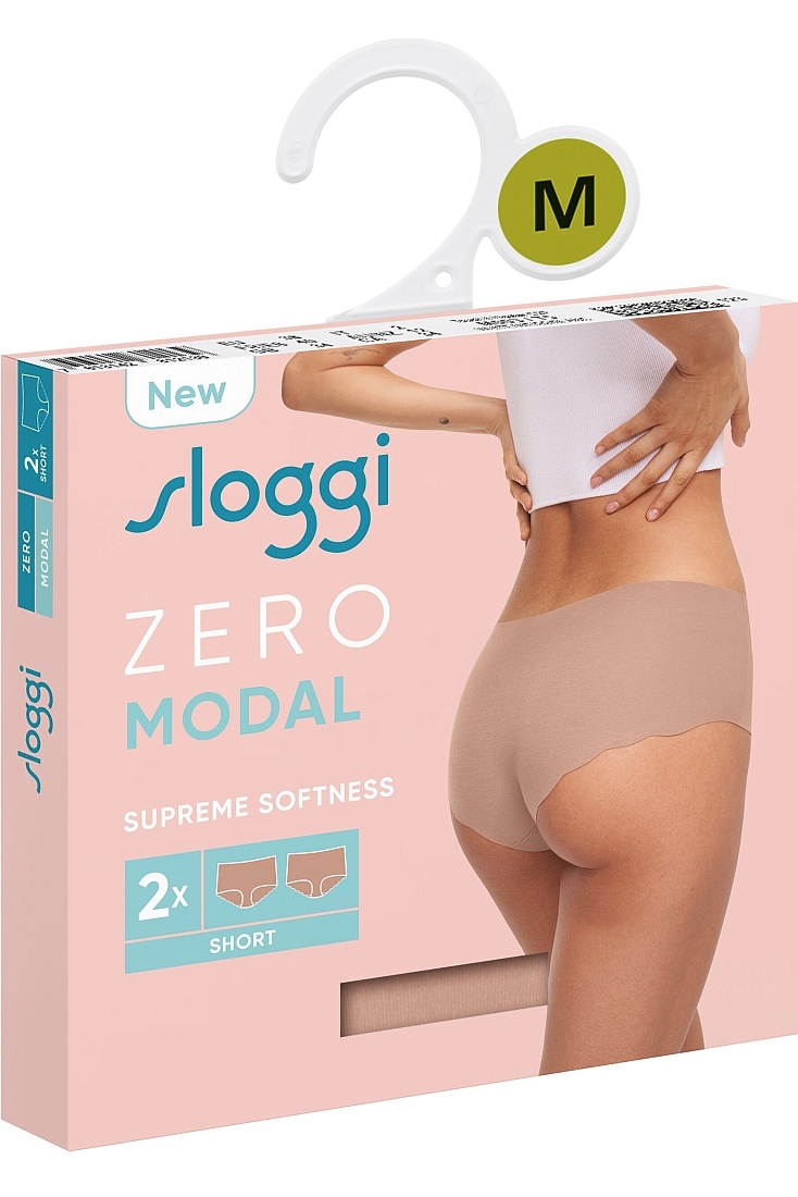 2-PACK ΓΥΝΑΙΚΕΙΟ MODAL BOXER ΨΗΛΟΜΕΣΟ LASER-CUT ΔΙΑΠΝΕΟΝ-SLOGGI ZERO MODAL 2.0 H SHORT