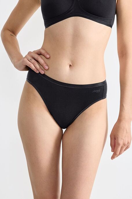 3-PACK WOMAN COTTON KNICKERS HIGH-WAISTED PLAIN WITH PIPE SEAMS-SLOGGI GO DAILY COTTON TAI
