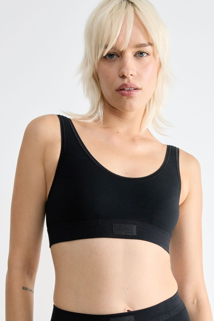 ΓΥΝΑΙΚΕΙΟ ΒΑΜΒΑΚΕΡΟ ΤΟΠ ΜΕ ΦΑΡΔΙΑ ΡΑΝΤΑ-SLOGGI DOUBLE COMFORT T TOP