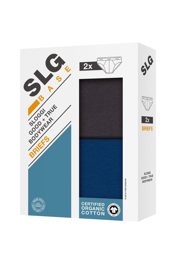 2-PACK ΟΡΓΑΝΙΚΑ ΒΑΜΒΑΚΕΡΟ ΣΛΙΠ ΑΝΔΡΙΚΟ ΜΕ ΕΞΩΤΕΡΙΚΟ ΛΑΣΤΙΧΟ-SLOGGI SLG BASE BRIEF C2P