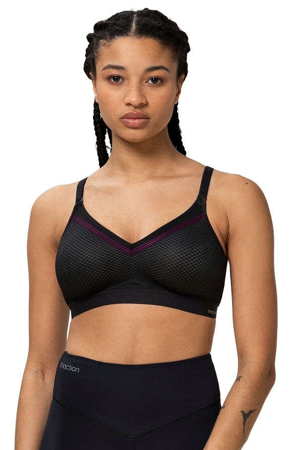SPORTS BRA HIGH SUPPORT BREATHABLE WIRELESS WITH MULTI-WAY STRAPS-TRIACTION FREE MOTION N EX