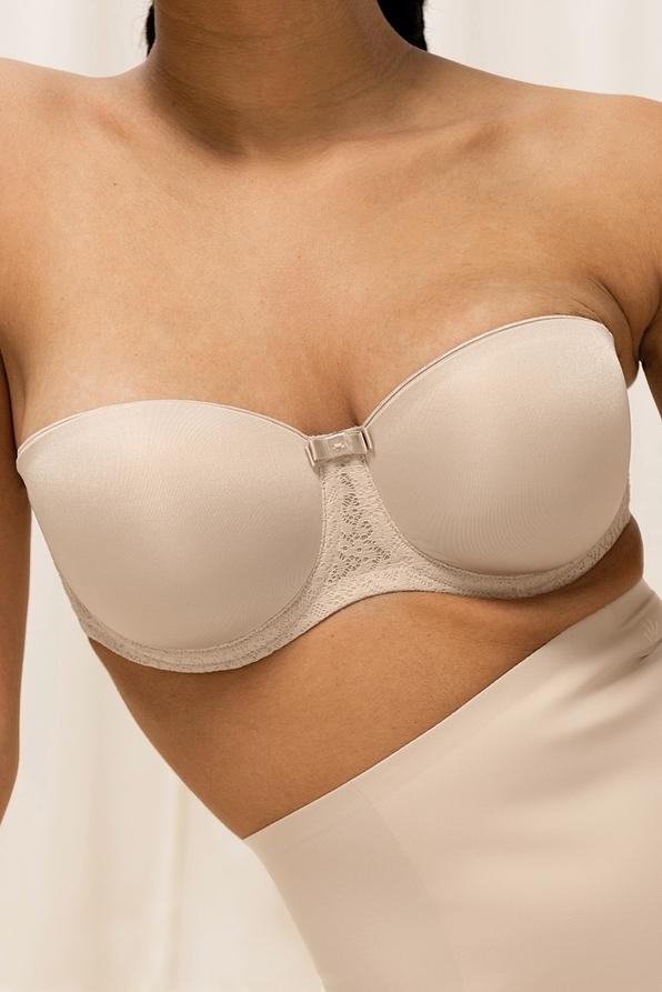 WOMAN STRAPLESS T-SHIRT BRA MOLDED WIRED FOR BIG CUPS-TRIUMPH BEAUTY-FULL ESSENTIAL WDP