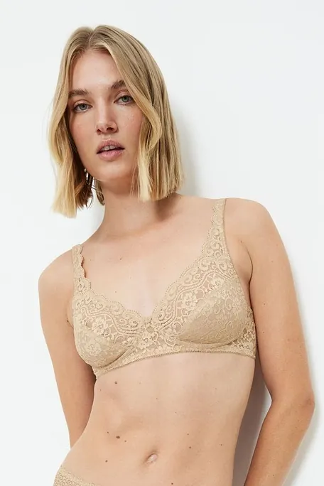 ΓΥΝΑΙΚΕΙΟ ΣΟΥΤΙΕΝ ΧΩΡΙΣ ΕΝΙΣΧΥΣΗ & ΜΠΑΝΕΛΑ ΜΕ FLORAL ΔΑΝΤΕΛΑ-AMOURETTE N