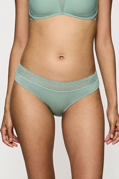 WOMAN MODAL TAI KNICKERS NORMAL BACK COVERAGE WITH WAIST LACE TRIMMING-FEEL OF MODAL TAI