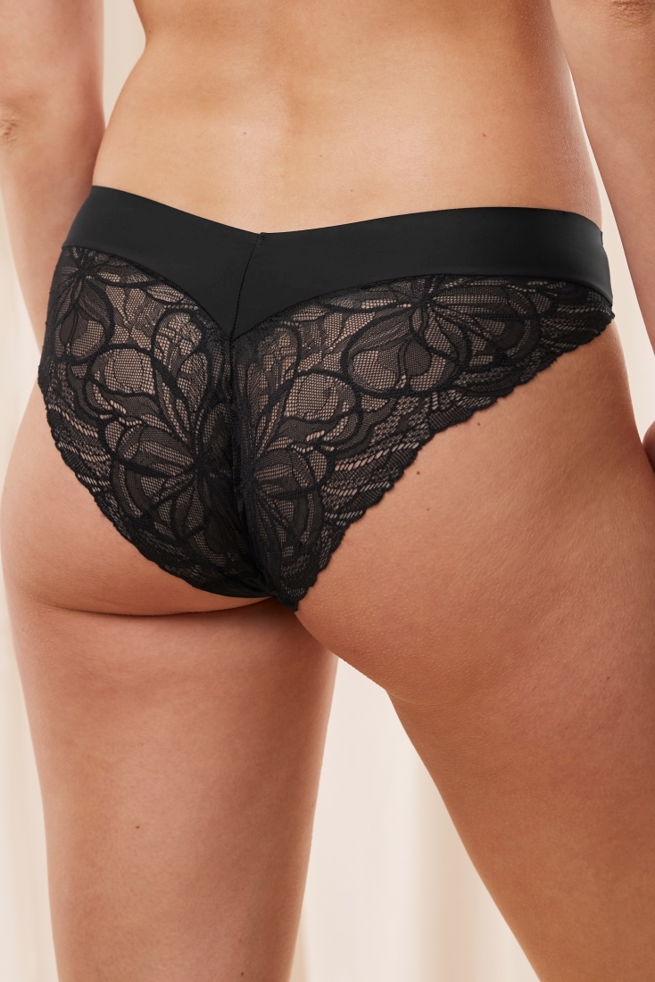 ΓΥΝΑΙΚΕΙΟ ΣΛΙΠ ΠΑΡΤΟ BIKINI ΨΗΛΟΜΕΣΟ ΜΕ ΔΑΝΤΕΛΑ-BODY MAKE-UP ILLUSION LACE