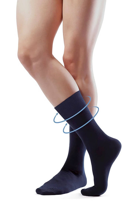 RELAX MAN MERCERIZED COTTON SOCKS WITH PRESSURE FREE COMFORT CUFF AND FLAT HAND-LINKED TOE SEAM