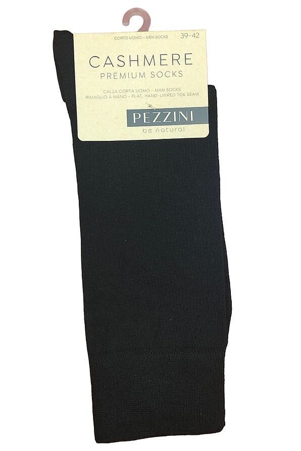 MAN CASHMERE MODAL SHORT PLAIN SOCKS WITH FLAT TOE SEAM