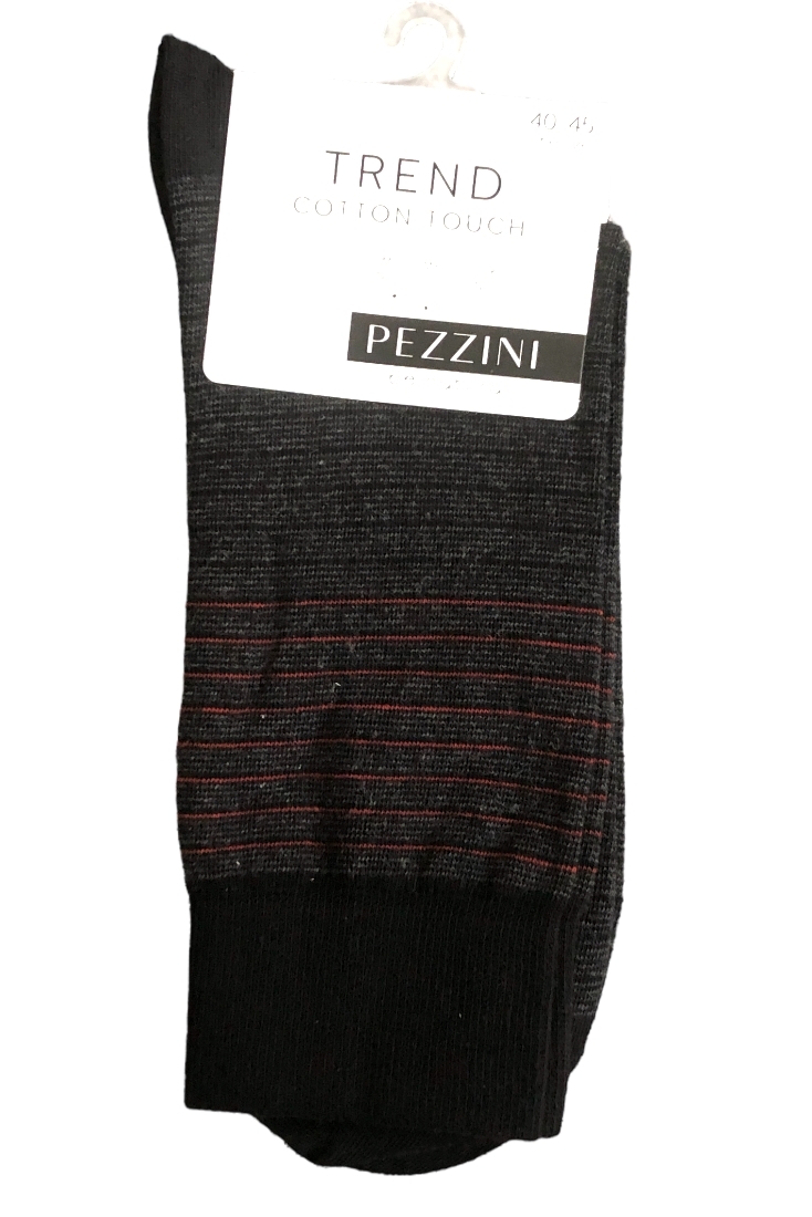 MAN COMBED COTTON SOCKS WITH STRIPES OR MOTIF PATTERN AND SEAMLESS TOES