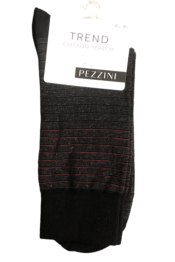 MAN COMBED COTTON SOCKS WITH STRIPES OR MOTIF PATTERN AND SEAMLESS TOES