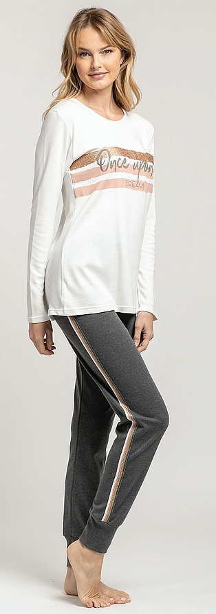 JEANNETTE - WOMEN FASHION PYZAMAS WITH TRESS AND MOTIF