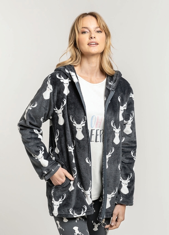 JEANNETTE - ΓΥΝΑΙΚΕΙΑ ΖΑΚΕΤΑ ΜΕ ΚΟΥΚΟΥΛΑ & ΣΧΕΔΙΟ ΤΑΡΑΝΔΟΙ