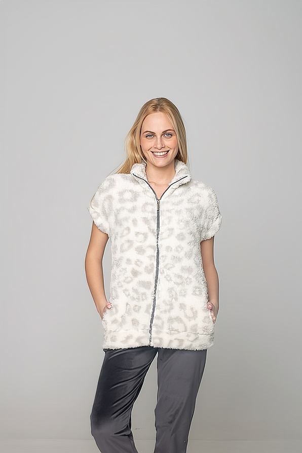 ΓΥΝΑΙΚΕΙΟ ΤΖΑΚΕΤ ΑΜΑΝΙΚΟ FLEECE ΜΕ ΣΧΕΔΙΟ ANIMAL