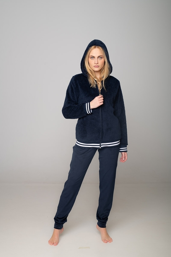 ΓΥΝΑΙΚΕΙΑ ΦΟΡΜΑ FLEECE ΜΕ ΡΙΓΕ ΔΙΧΡΩΜΙΑ ΣΤΑ ΛΑΣΤΙΧΑ ΦΕΡΜΟΥΑΡ ΚΟΥΚΟΥΛΑ ΤΣΕΠΕΣ ΚΑΙ ΛΑΣΤΙΧΟ ΣΤΟ ΜΠΑΤΖΑΚΙ