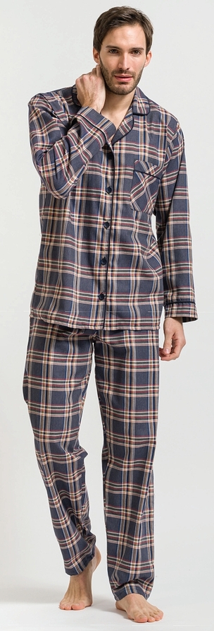 JEANNETTE- MEN FASHION CHECK LONG PYJAMAS