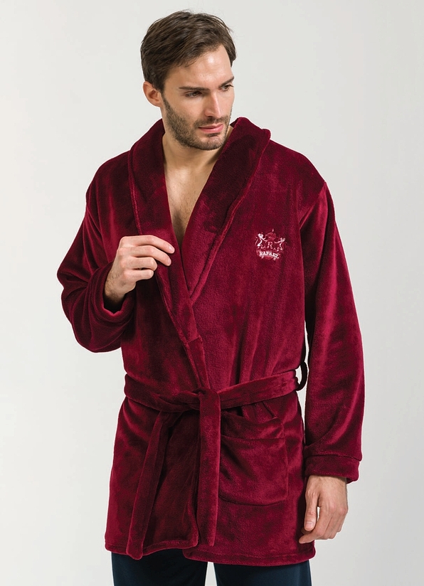 JEANNETTE- MEN FASHION FLEECE CROSSED ROBE