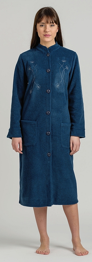 JEANNETTE- WOMEN FASHION FLEECE ROBE WITH MOTIF