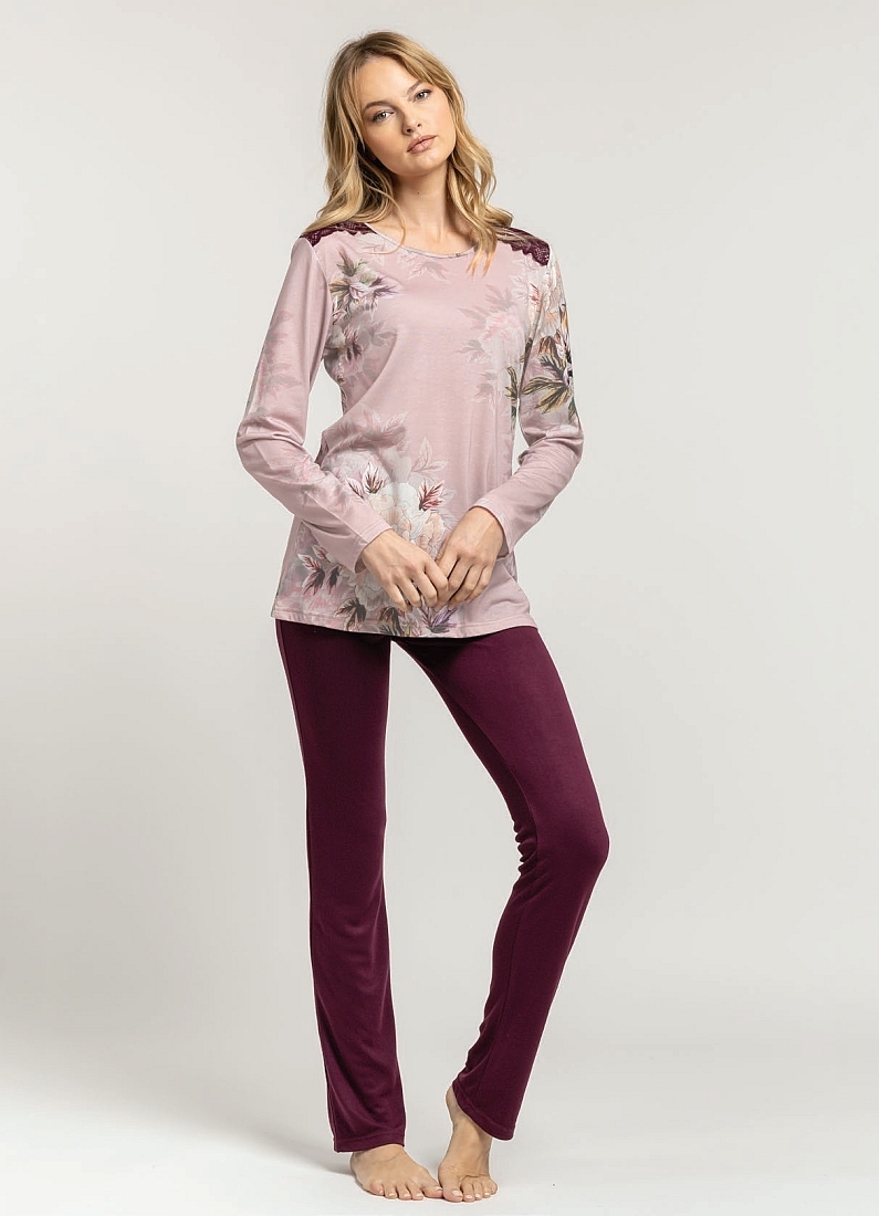 JEANNETTE - ΓΥΝΑΙΚΕΙΑ ΠΥΖΑΜΑ ΕΜΠΡΙΜΕ ΜΕ ΛΑΙΜΟΚΟΨΗ