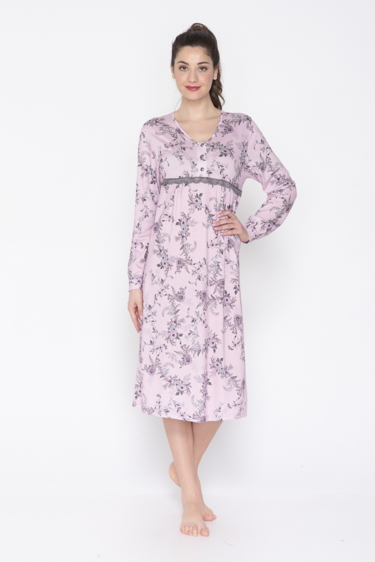 JEANNETTE - ΝΥΧΤΙΚΟ ΚΛΑΣΙΚΟ ME ΠΑΤΙΛΕΤΑ &  ΔΑΝΤΕΛΑ