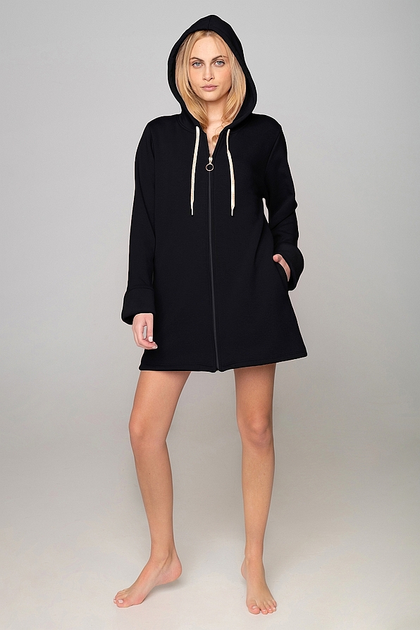 ΓΥΝΑΙΚΕΙΑ ΖΑΚΕΤΑ ΦΟΥΤΕΡ ΜΑΚΡΙΑ ΜΟΝΟΧΡΩΜΗ ΜΕ ΦΕΡΜΟΥΑΡ ΚΟΥΚΟΥΛΑ ΚΑΙ ΠΛΑΙΝΕΣ ΤΣΕΠΕΣ