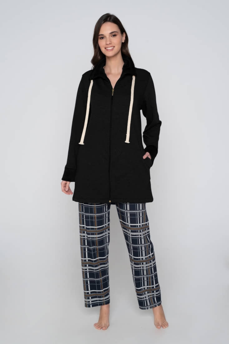 ΓΥΝΑΙΚΕΙΑ ΖΑΚΕΤΑ ΦΟΥΤΕΡ ΜΑΚΡΙΑ ΜΟΝΟΧΡΩΜΗ ΜΕ ΦΕΡΜΟΥΑΡ ΤΣΕΠΕΣ ΚΑΙ ΛΕΠΤΟΜΕΡΕΙΕΣ ΒΕΛΟΥΔΟΥ