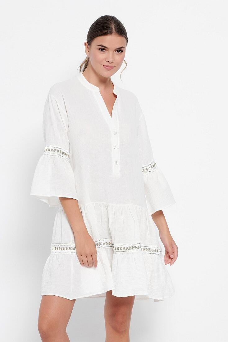 ΓΥΝΑΙΚΕΙΟ MIDI ΒΑΜΒΑΚΕΡΟ ΦΟΡΕΜΑ ΣΕ ΑΛΦΑ ΓΡΑΜΜΗ ΜΟΝΟΧΡΩΜΟ ΜΕ ΤΡΕΣΑ ΒΟΛΑΝ