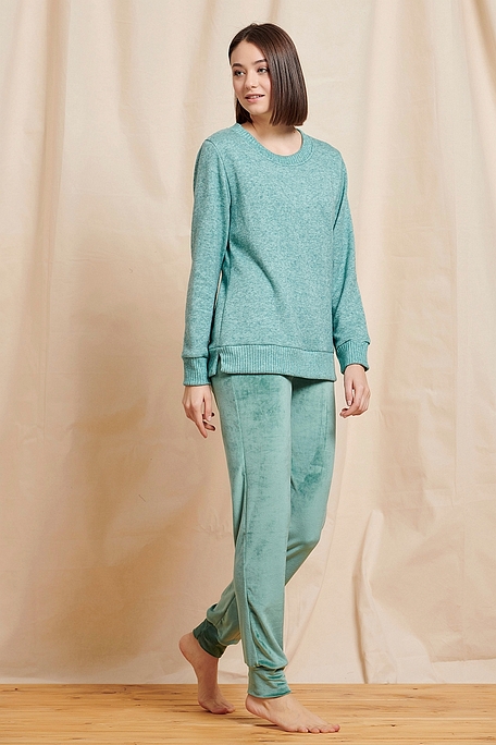 ΓΥΝΑΙΚΕΙΑ ΦΟΡΜΑ ΜΟΝΟΧΡΩΜΗ ΒΙΣΚΟΖΗ ΜΠΛΟΥΖΑ ΒΕΛΟΥΔΟ ΠΑΝΤΕΛΟΝΙ ΜΕ ΜΠΑΤΖΑΚΙ ΜΕ ΛΑΣΤΙΧΟ