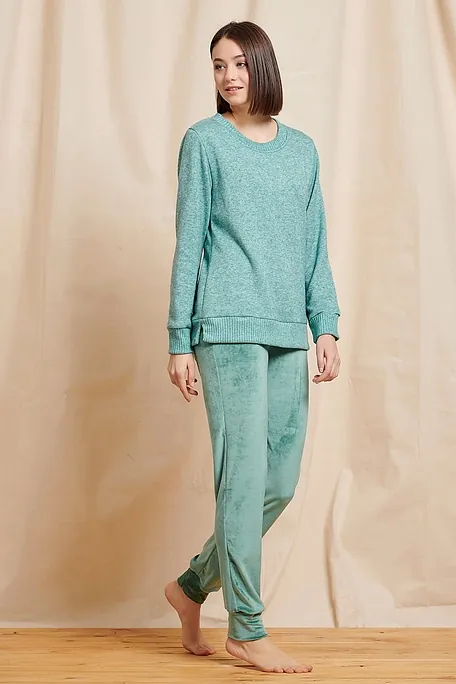 ΓΥΝΑΙΚΕΙΑ ΦΟΡΜΑ ΜΟΝΟΧΡΩΜΗ ΒΙΣΚΟΖΗ ΜΠΛΟΥΖΑ ΒΕΛΟΥΔΟ ΠΑΝΤΕΛΟΝΙ ΜΕ ΜΠΑΤΖΑΚΙ ΜΕ ΛΑΣΤΙΧΟ