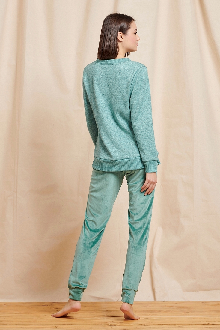 ΓΥΝΑΙΚΕΙΑ ΦΟΡΜΑ ΜΟΝΟΧΡΩΜΗ ΒΙΣΚΟΖΗ ΜΠΛΟΥΖΑ ΒΕΛΟΥΔΟ ΠΑΝΤΕΛΟΝΙ ΜΕ ΜΠΑΤΖΑΚΙ ΜΕ ΛΑΣΤΙΧΟ