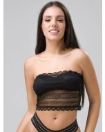 LUNA CATS - LONG LINE STRAPLESS BRA WITH LACE