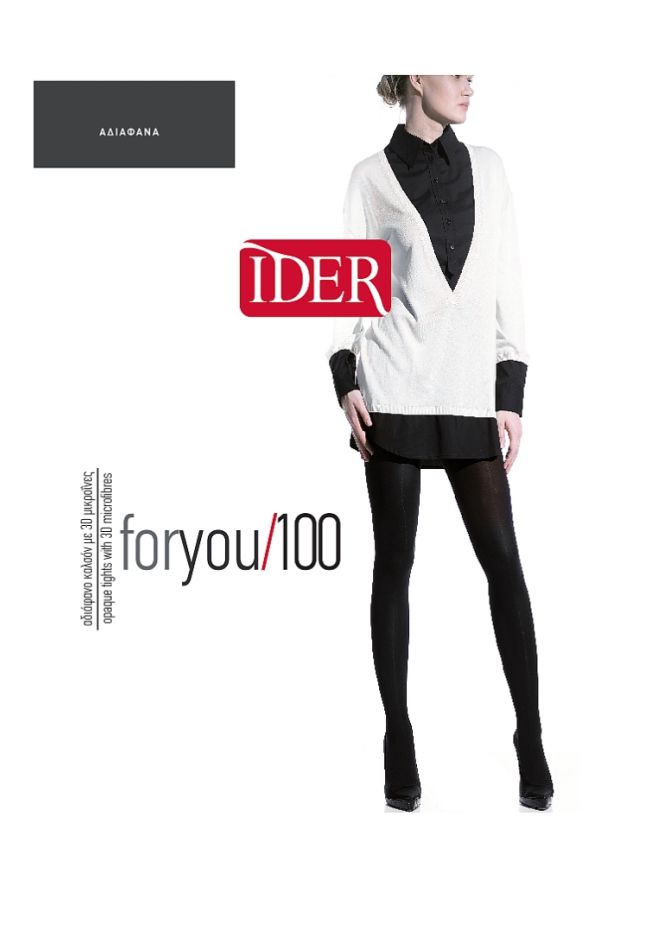 IDER FOR YOU 100--OPAQUE TIGHTS 100 DEN WITH 3D MICROFIBRES