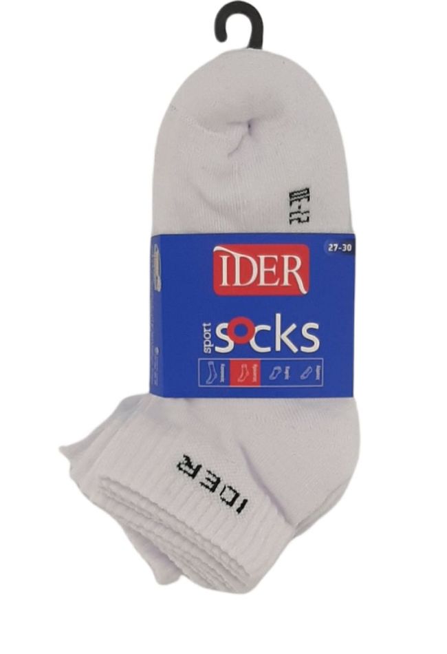 3-PACK KIDS ATHLETIC SEMI TERRY COTTON ANKLE SOCKS