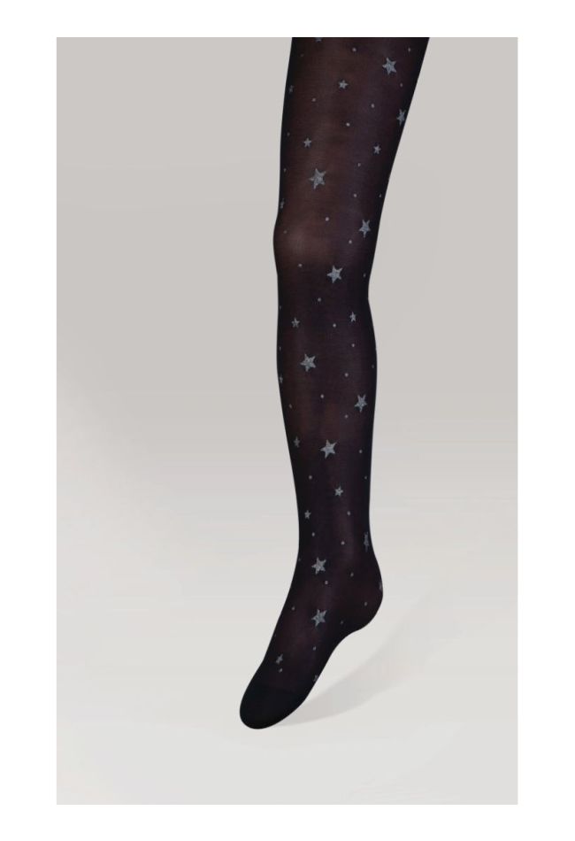 GIRLS ELASTIC FASHION TIGHTS WITH STARS & DOTS