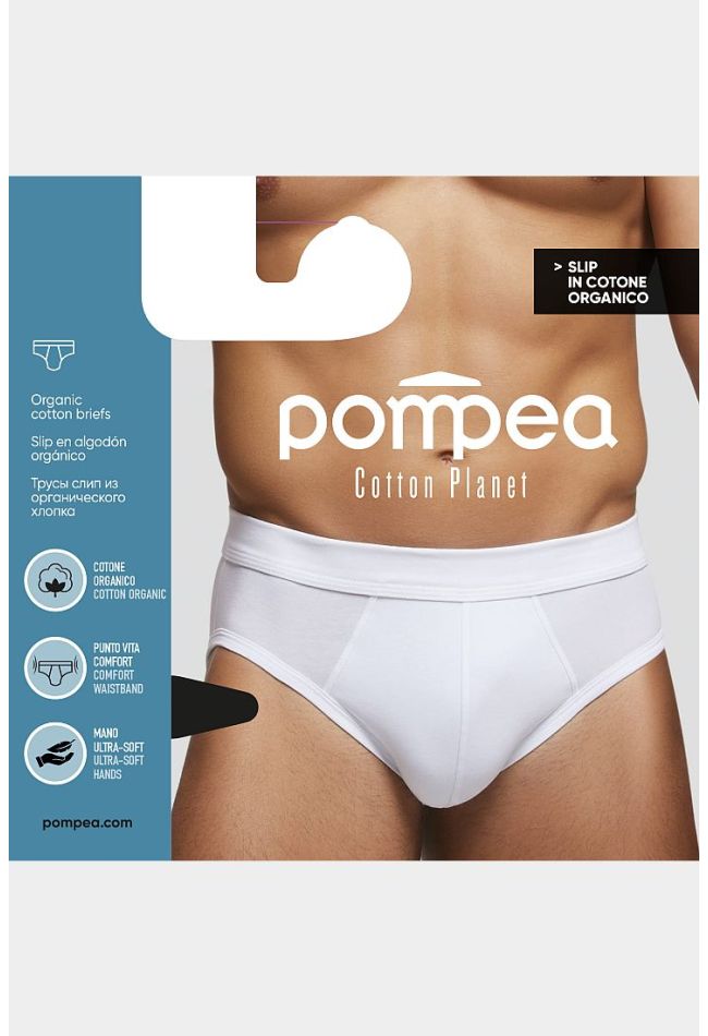 SLIP.U.COT.PLANET.C.T MAN BRIEFS IN JERSEY ORGANIC COTTON GOTS CERTIFICATION WITH DART ON FRONT AND RIB TUBOLAR WAISTBAND FOR A TOTAL COMFORT WITHOUT ANY CONSTRICTION