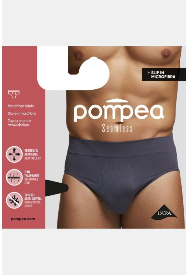 SLIP.U.SEAMLESS MAN BRIEFS IN SOFT MICROFIBER “PIQUET” WORKING WITH BREATHABLE ZONES AND BACTERIOSTATIC Q-SKIN® YARN IN THE ANATOMIC AREA
