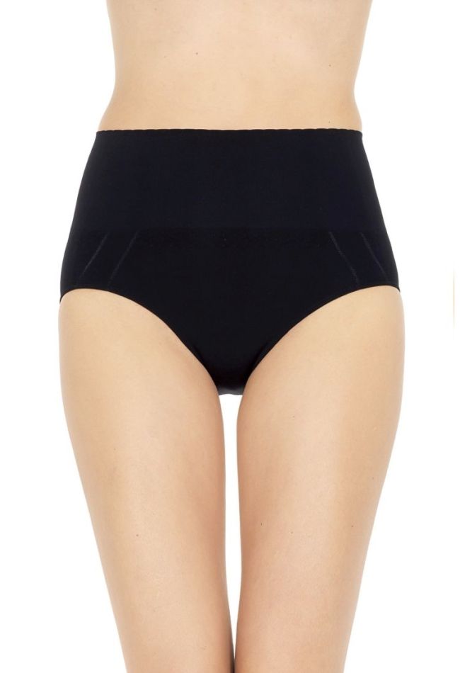 HIGH WAIST SHAPING BRIEFS WITH CONTROL EFFECT, WITH GUSSET