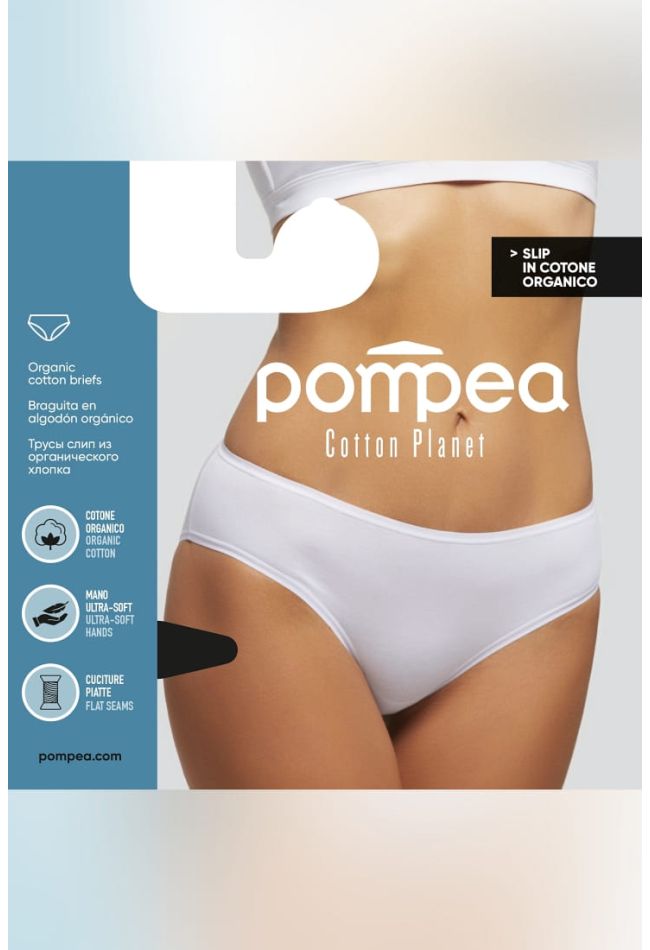 SLIP.COT.PLANET WOMAN  BIKINI BRIEFS IN STRETCH ORGANIC COTTON WITH FLAT FINISHES FOR MAXIMUM COMFORT ON YOUR SKIN